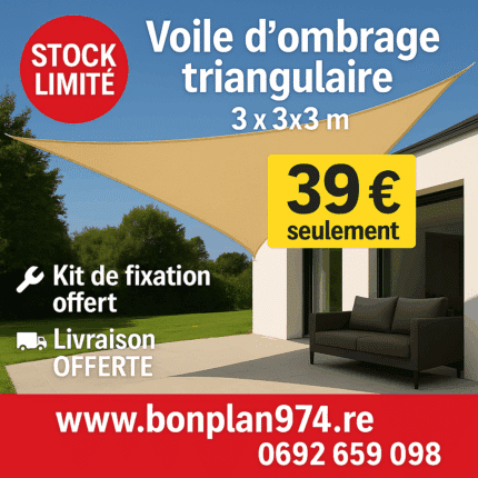 Voile d’ombrage HDPE avec couture renforcé