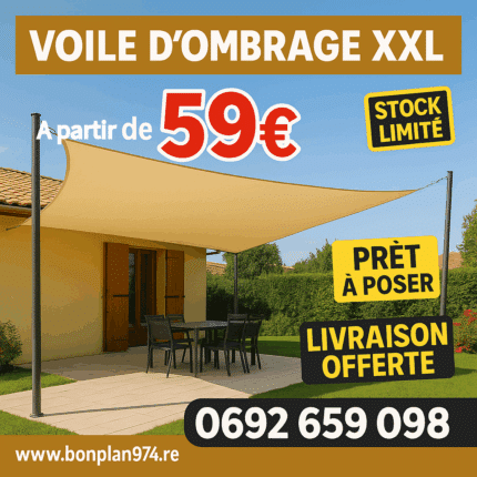 Voile d’ombrage HDPE avec couture renforcé