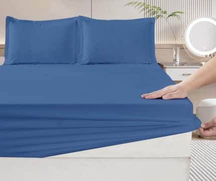 Linge de lit bleu jeans