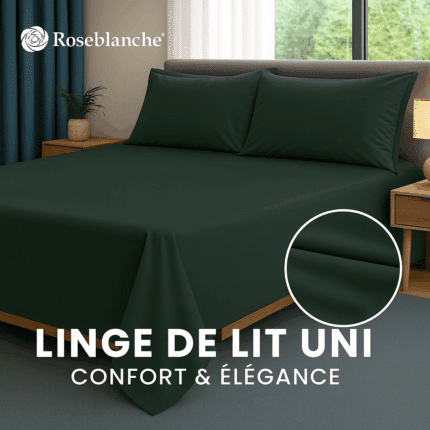 Linge de lit vert sapin