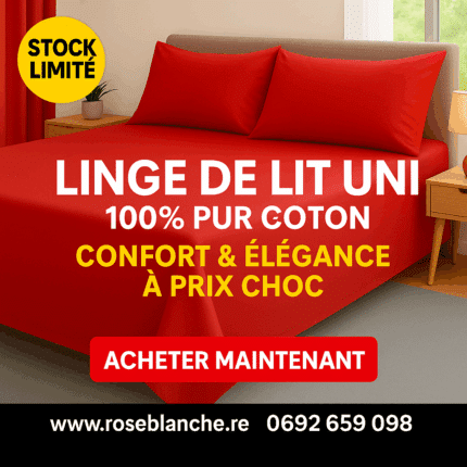 Linge de lit rouge passion