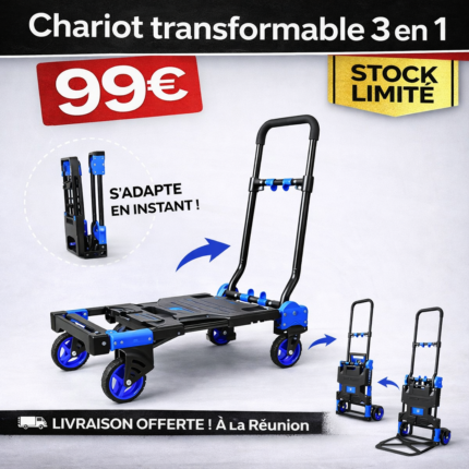 Chariot Multifonction 3en1 Professionnel