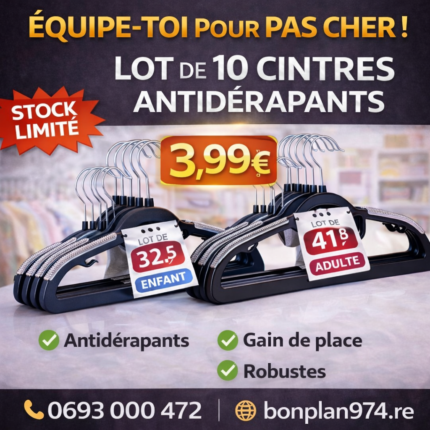 Cintres antidérapant